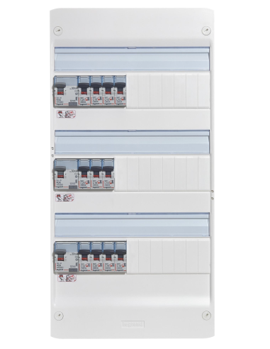 Tableau électrique pré-équipé 3 rangées 3 Inter. diff. 13 disjoncteurs