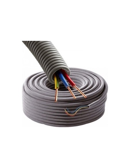 Gaine préfilée - 3G2.5mm² 100 mètres B-R-V/J