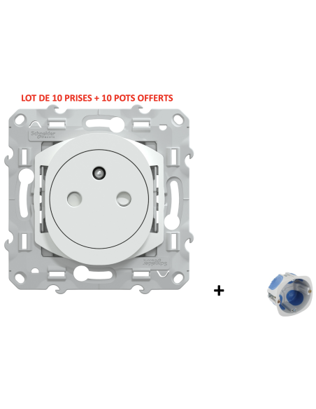 Ovalis - Prise De Courant 2P+T 16A Affleurante LOT EXCLU WEB