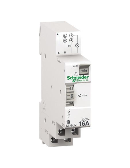 Minuterie modulaire - 16A/250Vca - réglage par molette