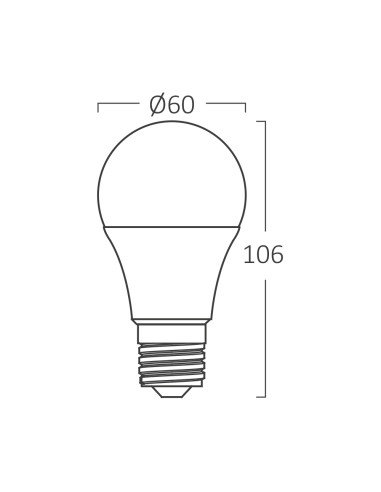 AMPOULE LED 9W E27 A60 3000K (Eq.60W) AMPOULE LED 9W E27 A60 3000K (Eq.60W)