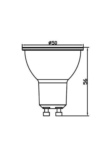 Ampoule LED GU10 6W / 3000K (Eq.70W)...