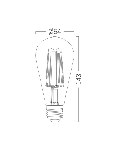 Ampoule LED ST64 Filament Ambre 6W... Ampoule LED ST64 Filament Ambre 6W...