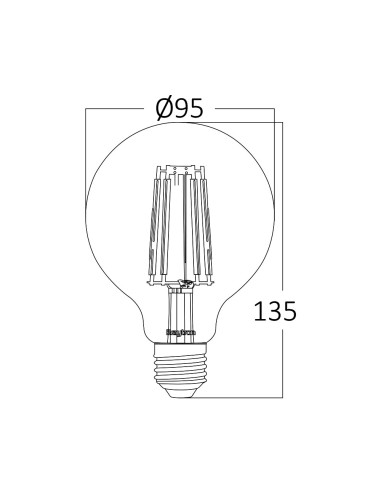 Ampoule LED Filament Ambre G45 / 6W... Ampoule LED Filament Ambre G45 / 6W...