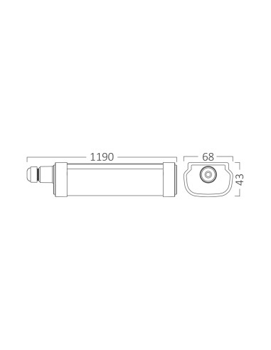 Réglette LED étanche 120CM / IP65... Réglette LED étanche 120CM / IP65...