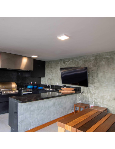 Plafonnier LED carré 12W 4000K (Diam... Plafonnier LED carré 12W 4000K (Diam...