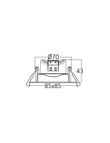 Spot LED Orientable carré - 7W CCT...