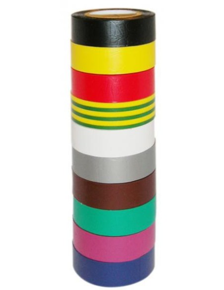 Ruban adhésif isolant PVC 15x10 Panaché de 10