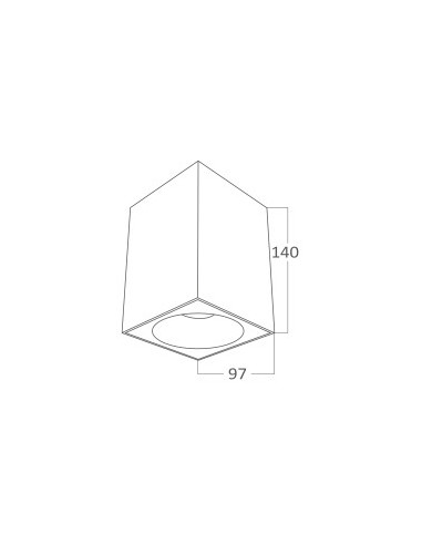 Plafonnier Alu. Carré GU10 35W IP20 Noir Plafonnier Alu. Carré GU10 35W IP20 Noir