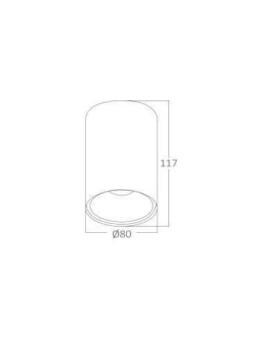 Plafonnier Alu. Rond GU10 35W IP20 Noir Plafonnier Alu. Rond GU10 35W IP20 Noir