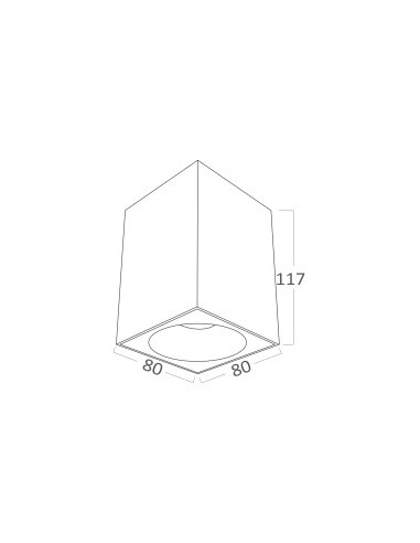 Plafonnier Alu. Carré GU10 35W IP20 Noir Plafonnier Alu. Carré GU10 35W IP20 Noir