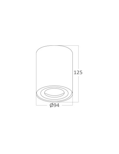 Plafonnier Alu. Rond Orientable -...