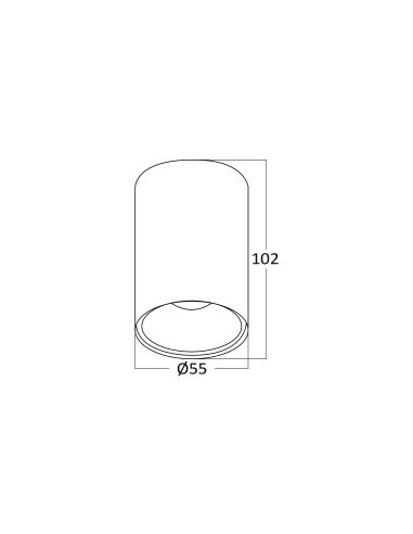 Plafonnier Alu. Rond GU10 35W IP20 Blanc Plafonnier Alu. Rond GU10 35W IP20 Blanc