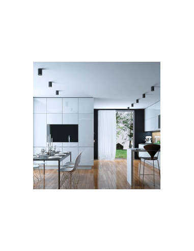 Plafonnier Alu. Rond GU10 35W IP20 Noir Plafonnier Alu. Rond GU10 35W IP20 Noir