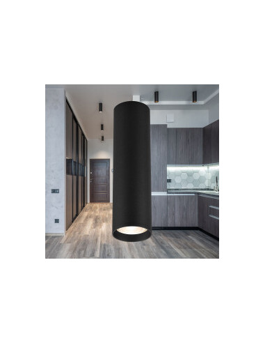 Plafonnier Alu. Rond GU10 35W IP20 Noir Plafonnier Alu. Rond GU10 35W IP20 Noir