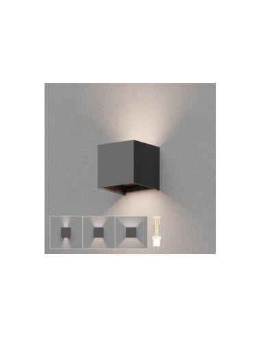 Applique Murale - 1 x G9 IP54 Gris