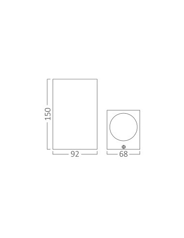 Applique Murale Carré - 2 x GU10 IP44... Applique Murale Carré - 2 x GU10 IP44...
