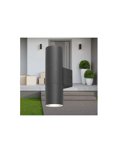 Applique Murale - 2 x GU10 IP44 Gris