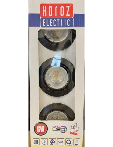 Kit x 3 Spots Noir Orientable /...