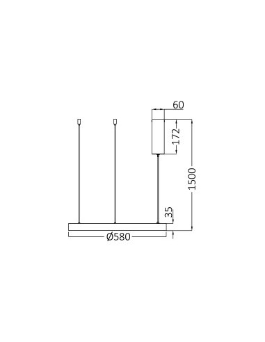 Suspension LED Diam. 58cm - 46W CCT... Suspension LED Diam. 58cm - 46W CCT...