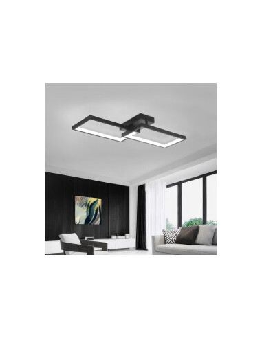 Plafonnier Décoratif LED Carrés - 40W... Plafonnier Décoratif LED Carrés - 40W...