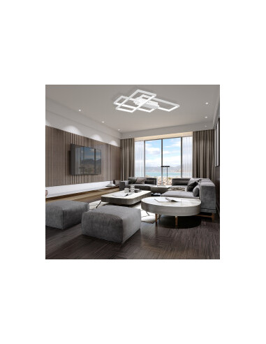 Plafonnier Décoratif LED Carrés - 65W... Plafonnier Décoratif LED Carrés - 65W...