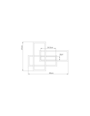 Plafonnier Décoratif LED Carrés - 65W... Plafonnier Décoratif LED Carrés - 65W...