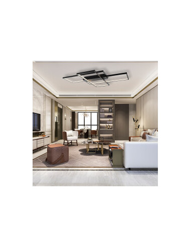 Plafonnier Décoratif LED Carrés - 80W...