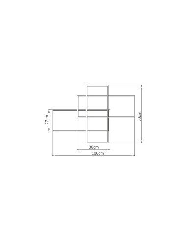 Plafonnier Décoratif LED Carrés - 80W...