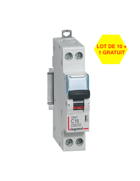 Lot de 10 Disjoncteurs LEGRAND DNX3 16A Ph+N VIS