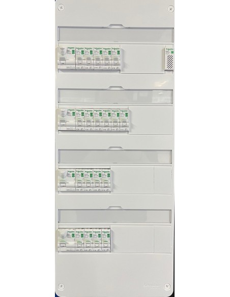 Tableau SCHNEIDER 4 rangées pré-équipé et précâblé AUTO Resi9 XE