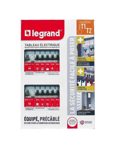 Tableau LEGRAND 2 rangées équipé et... Tableau LEGRAND 2 rangées équipé et...