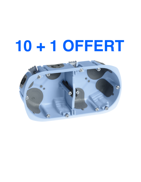 LOT DE 10 Boîtes d'encastrement - XL AIR'metic - 2 Postes - Prof. 40mm