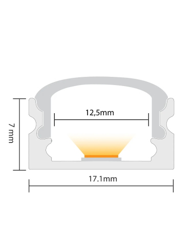 Profilé en aluminium de surface de 2...