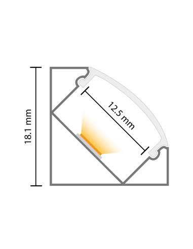 Profilé d'angle en aluminium de 2...