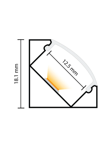 Profilé d'angle en aluminium de 2...