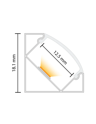 Profilé d'angle en aluminium de 2...