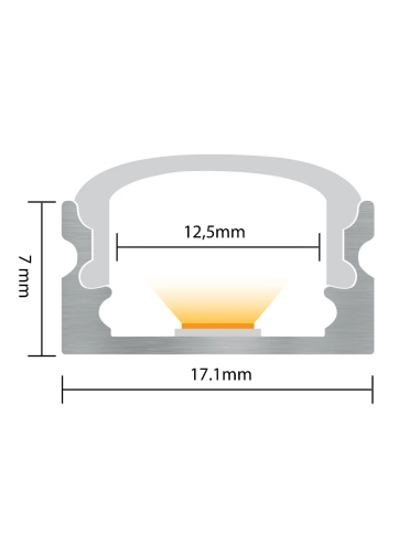 Profilé en aluminium de surface de 1...