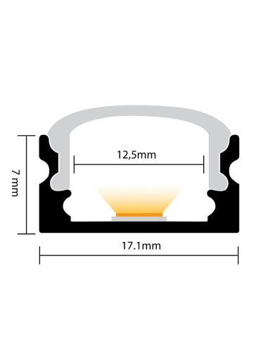 Profilé en aluminium de surface de 1...