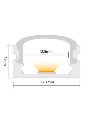 Profilé en aluminium de surface de 1...