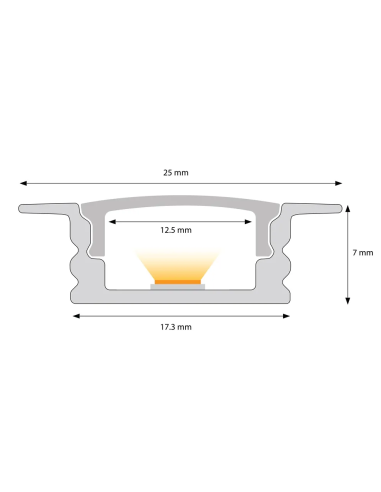 Profilé en aluminium de 1 mètre...