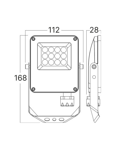Projecteur LED 10W 3CCT 1100lm -...