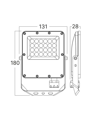 Projecteur LED 20W 3CCT 2200lm -...