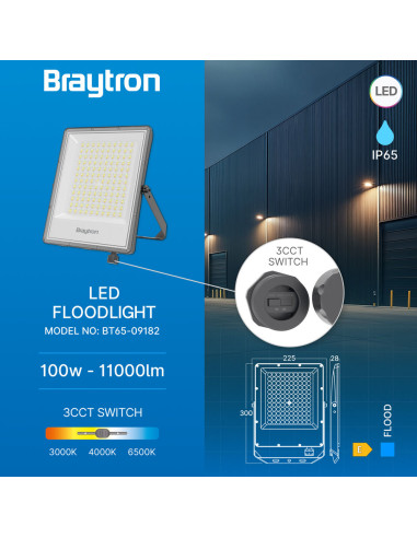 Projecteur LED 100W 3CCT 11000lm -...