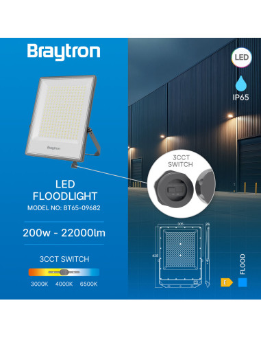 Projecteur LED 200W 3CCT 22000lm -...