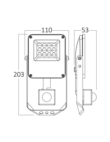 Projecteur LED 10W 3CCT 1100lm -...