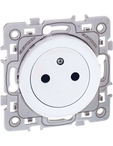 SQUARE Prise affleurante 2P+T blanc