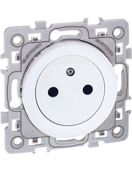 SQUARE Prise affleurante 2P+T blanc