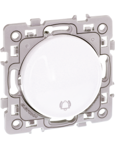 SQUARE Poussoir 10A carillon blanc