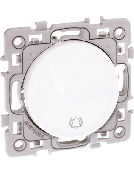 SQUARE Poussoir 10A carillon blanc